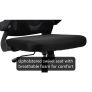 Adjustable headrest office chair, high-back ergonomic computer swivel seat with lumbar support, height adjustment, 360 rotation, tilt function, and 90 flip-up armrests for home office Image 4