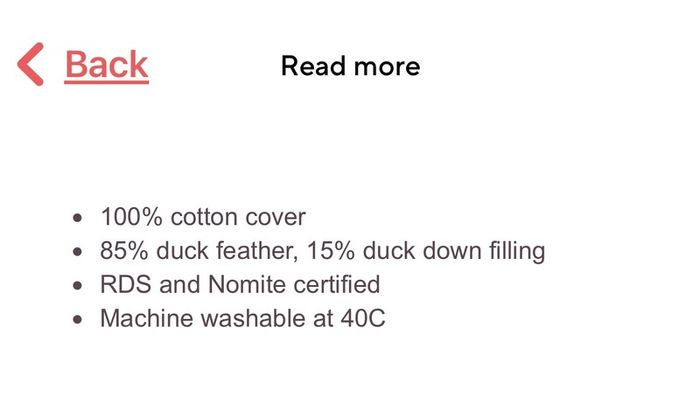 Duck Down kingsize duvet BNWT