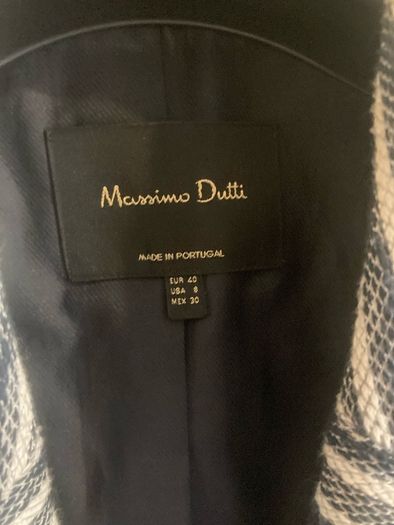 Stylish striped navy white blazer Massimo Dutti 12
