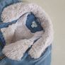 River island 4-5 girls denim fur jacket Image 2