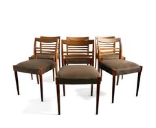 midcentury retro vintage dining chair set