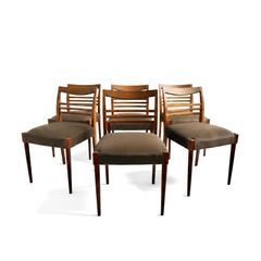 midcentury retro vintage dining chair set