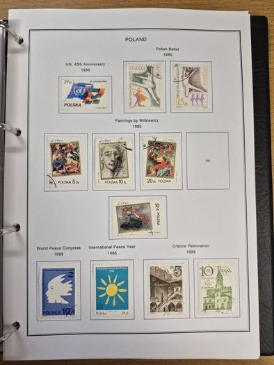 Poland stamps in album 1984 -1996
