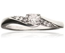 New in box "Forever diamond ring"with certificate 9k gold