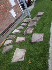 shaped paving slabs