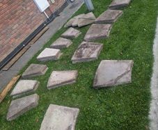 shaped paving slabs
