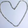 Vintage Sterling Silver 925 Figaro Link Necklace Chain length 18" - 14,68g Image 2