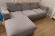 Blue Upholstered Chaise Sofa