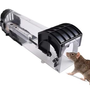 Safe Firm Mice Humane Reusable Plastic Rodents Trap Household Mouse Catcher Smart Self-locking Mousetrap for Indoor Outdoor Garden