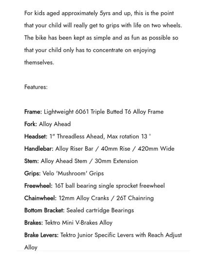 Squish 16 Kids Bike