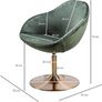Chair Upholstered Chair with Armrests  gold base Designer inspired  Swivel Chair High Quality Image 2