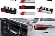 3D Metal S Line Logo Car Front Grille Decoration Side Body Trunk Sticker For Audi A3 A4 A5 A6 S3 S4 S5 S6 S7 S8 Q3 Q5 Q7 RS3 RS4