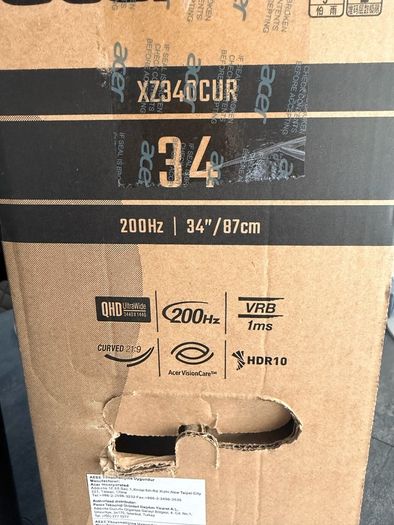 Acer Nitro XZ0 34" Curved Gaming Monitor