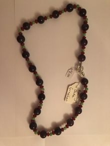 Amethyst, Jade & Carnelian necklace
