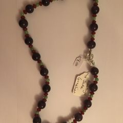 Amethyst, Jade & Carnelian necklace