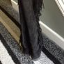 Beautiful Black Fringed Knee High Boots (Size 4) Image 2