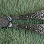 Silver or Silver Plated Victorian Grape Scissors in a floral etched Pattern (no stamps) Image 3