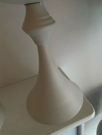 ShabbyChic Set of 2 Extra Large Candle Holders with Ribbed Glass Top