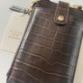 Mobile Wallet with Snap Button and Card Holder | Chocolate Image 2