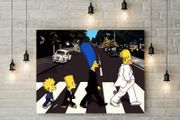 The Simpsons mash up with the Beatles printed picture on pvc foamex board