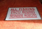 Steel Fishing Sign for Sale