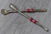 2 steel bombilla filtered straws