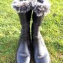 Black long boots UK4 Image 3