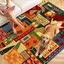 Washable Living Room Rugs 160x230cm Abstract Vintage Patchwork Rug Non-Slip & Low Pile Indoor Carpet Image 2