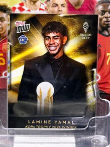 Football Card Lamine Yamal 2024 Kopa Trophy Winner Ballon dOr Topps NOW Match Attax