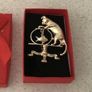 Gold Cat Brooch Image 2