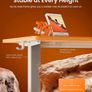 Electric Standing Desk Height Adjustable 120 x 60cm, Sit Stand Desk with 4 Memory Smart Pannel for Home Office with Splice Board Image 7