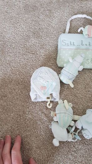 Mamas and papas nursery set quilt, bumper, sleep bag, curtains, changing mat & accessories