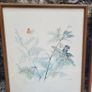 Vintage set of four botanical watercolour prints in oak frames Image 3