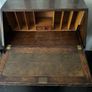 Vintage Jacobean Style Oak Bureau Desk - Leather Inset & Barley Twist Legs Image 3