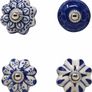 Ceramic Knobs Colorful Blue for Kitchen Cabinets Bathroom Cupboards Dresser Drawers Chest Handmade Pottery Set of 25 Image 4