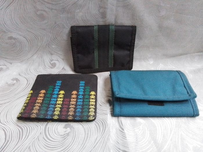 Three Canvass or Polyester Wallets