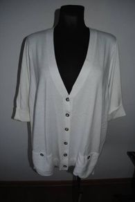 Evans white plus size short sleeves cardigan size UK30/32 EU58/60 Postage included