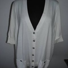 Evans white plus size short sleeves cardigan size UK30/32 EU58/60 Postage included