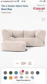 Big Bertha Albert Sofa Beanbag BNWT