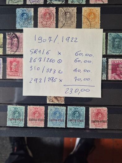 Spanish Stamp collection, 1907 to 1920. Spain lot.