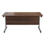 NEW - 1600 x 600 Straight Cantilever Desk - Dark Walnut Image 2