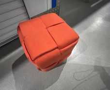 Cube Pouffe  Ottoman . Modern Statement Piece