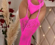 Sexy mesh fishnet stretchy bodystocking for crossdresser