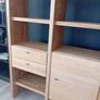 solid oak display cabinet with drawers Image 7