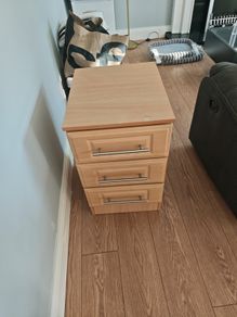 bedside locker with 3 drawers