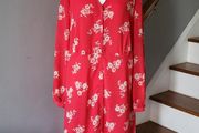 Very red floral dress, Size 20