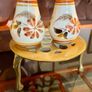 Vintage Set Hand Painted Ceramic Salt & Pepper Shakers Mid Century Image 7
