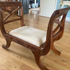 Vintage Carved Wooden Accent Chair