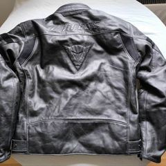 Dainese Stripes Evo C2 Motorbike Leather Jacket Size 56/xxl