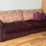 3 Seater Purple Couch with Interchangeable Cushion Backs Image 5